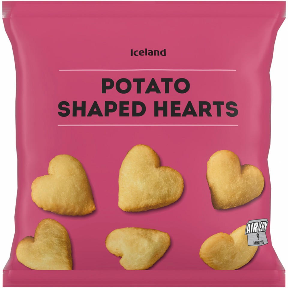 Iceland Potato Shaped Hearts 500g
