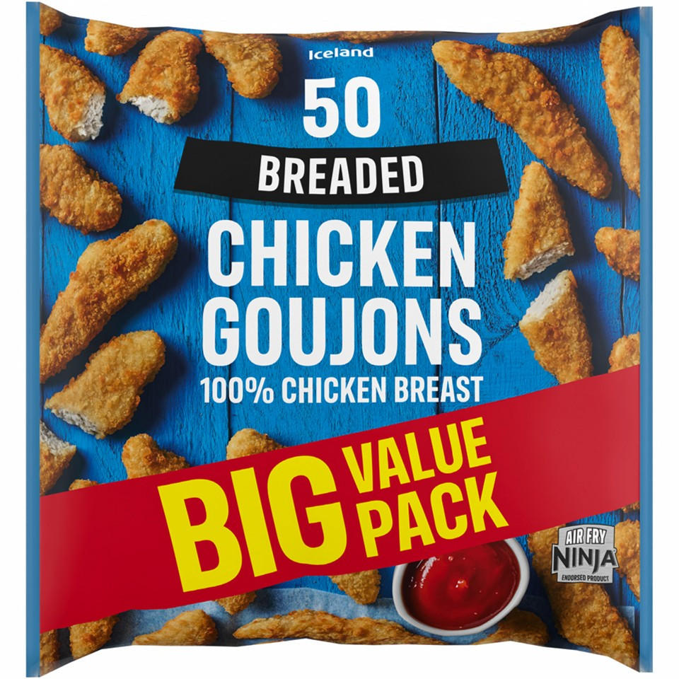 Iceland 50 (Approx.) Breaded Chicken Goujons 800g