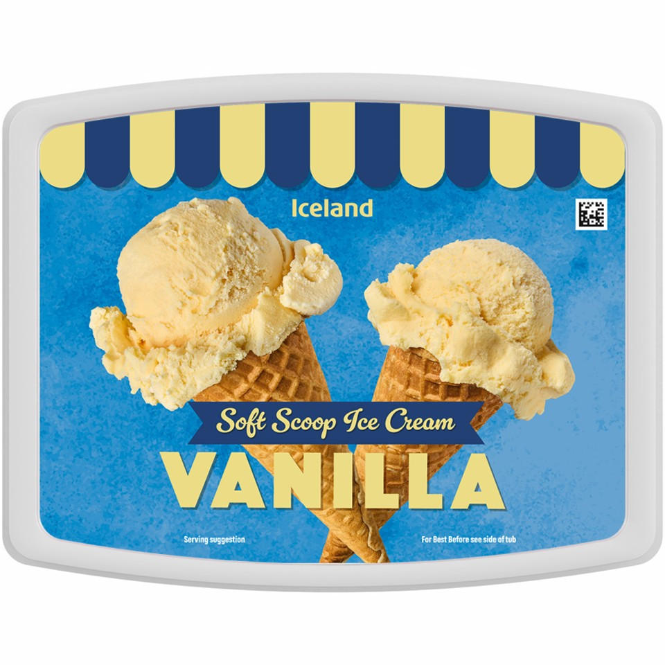 Iceland Soft Scoop Ice Cream Vanilla 2l