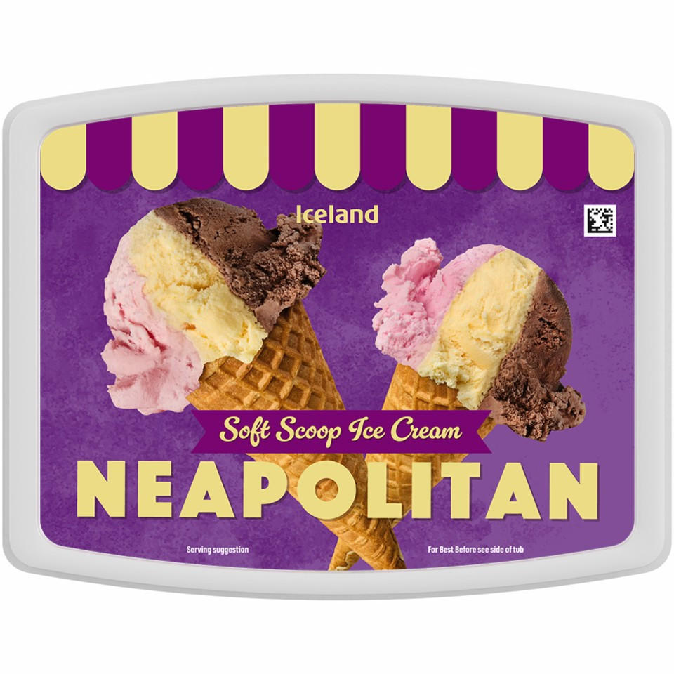 Iceland Soft Scoop Ice Cream Neapolitan 2l