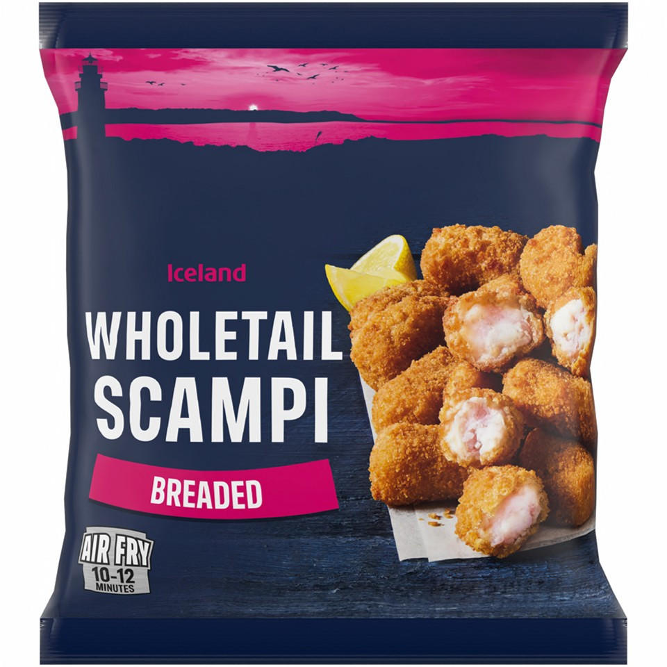 Iceland Wholetail Breaded Scampi 280g