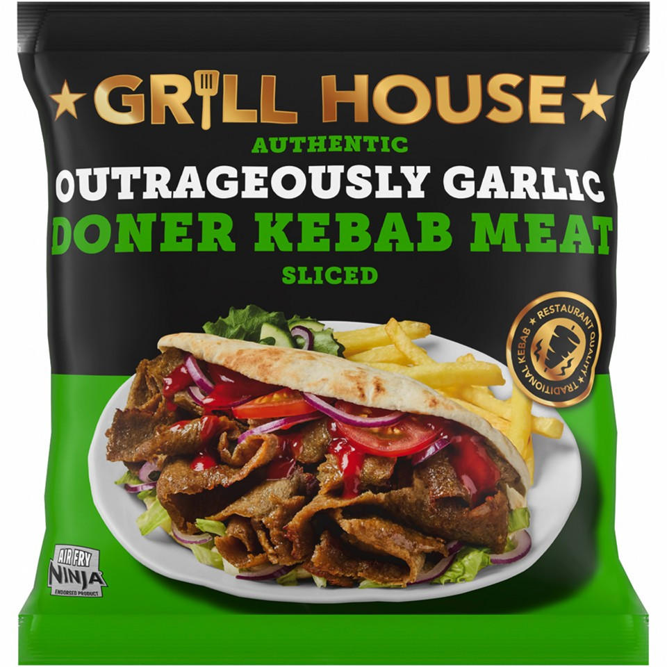 Grill House Outrageously Garlic Doner Kebab Meat 350g
