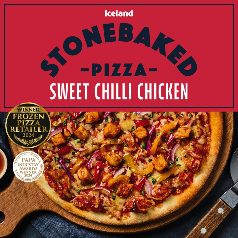 Iceland Stonebaked Sweet Chilli Chicken Pizza 364g