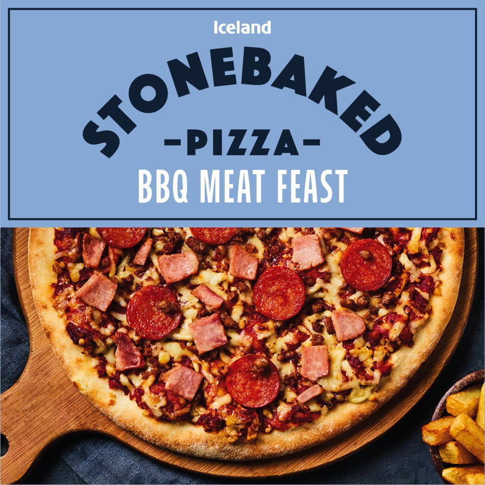 Iceland Stonebaked BBQ Meat Feast Pizza 355g