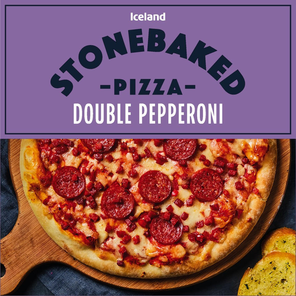 Iceland Stonebaked Double Pepperoni Pizza 351g