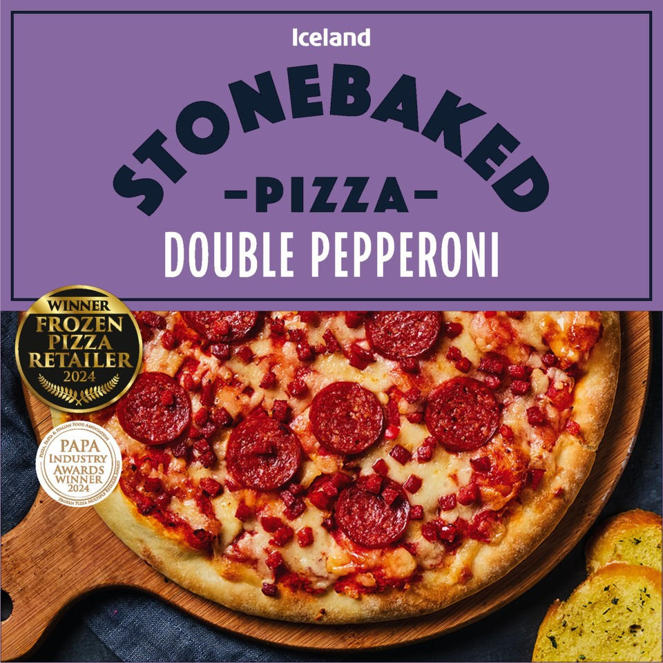 Iceland Stonebaked Double Pepperoni Pizza 351g