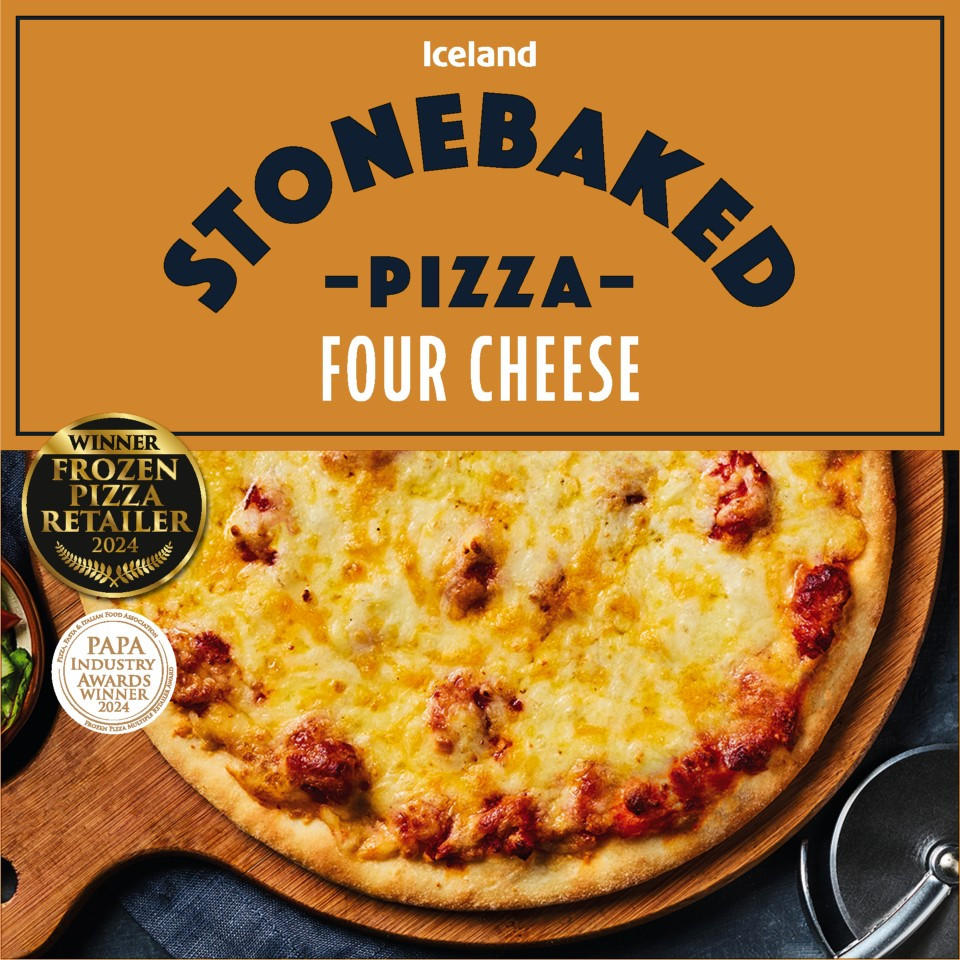 Iceland Stonebaked Four Cheese Pizza 349g