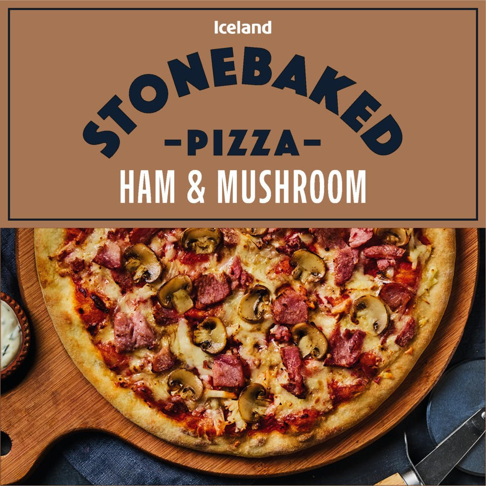 Iceland Stonebaked Ham & Mushroom 381g