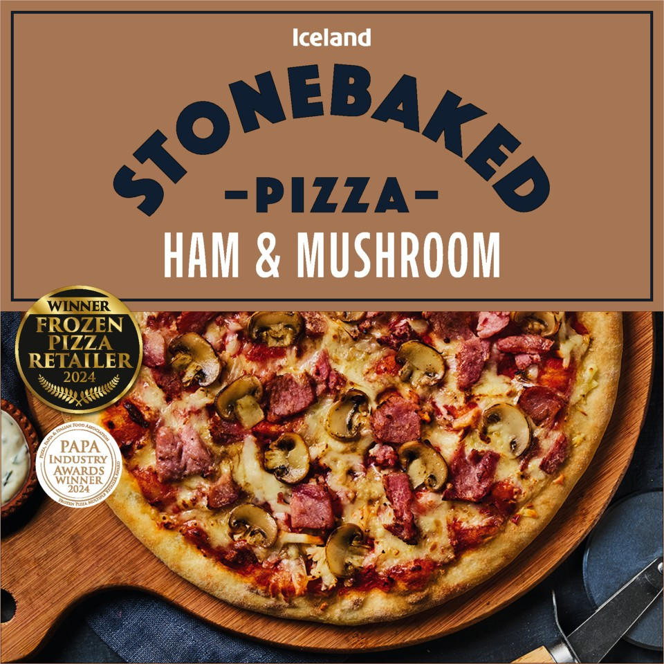 Iceland Stonebaked Ham & Mushroom 381g