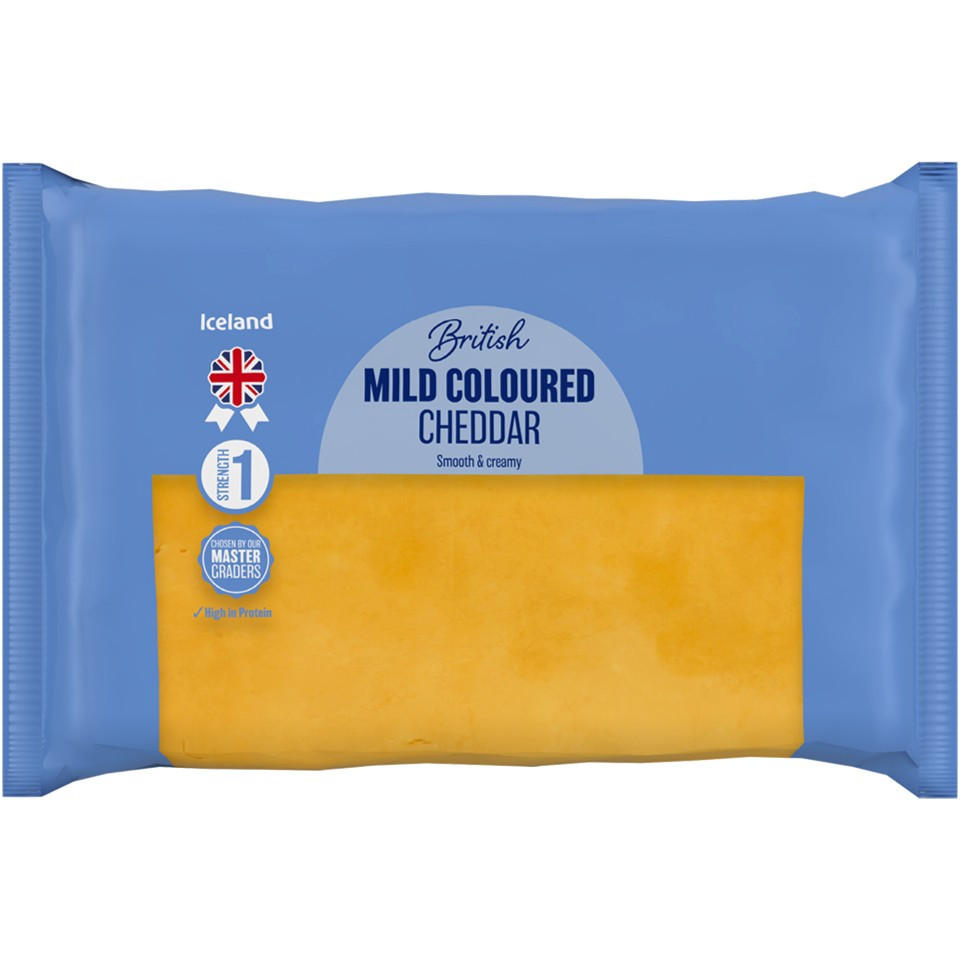 Iceland British Mild Coloured Cheddar 750g