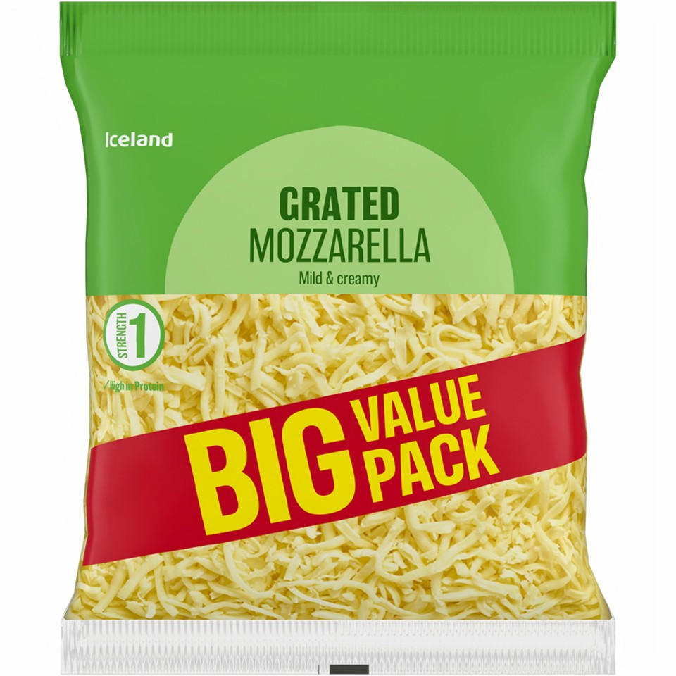 Iceland Grated Mozzarella 500g