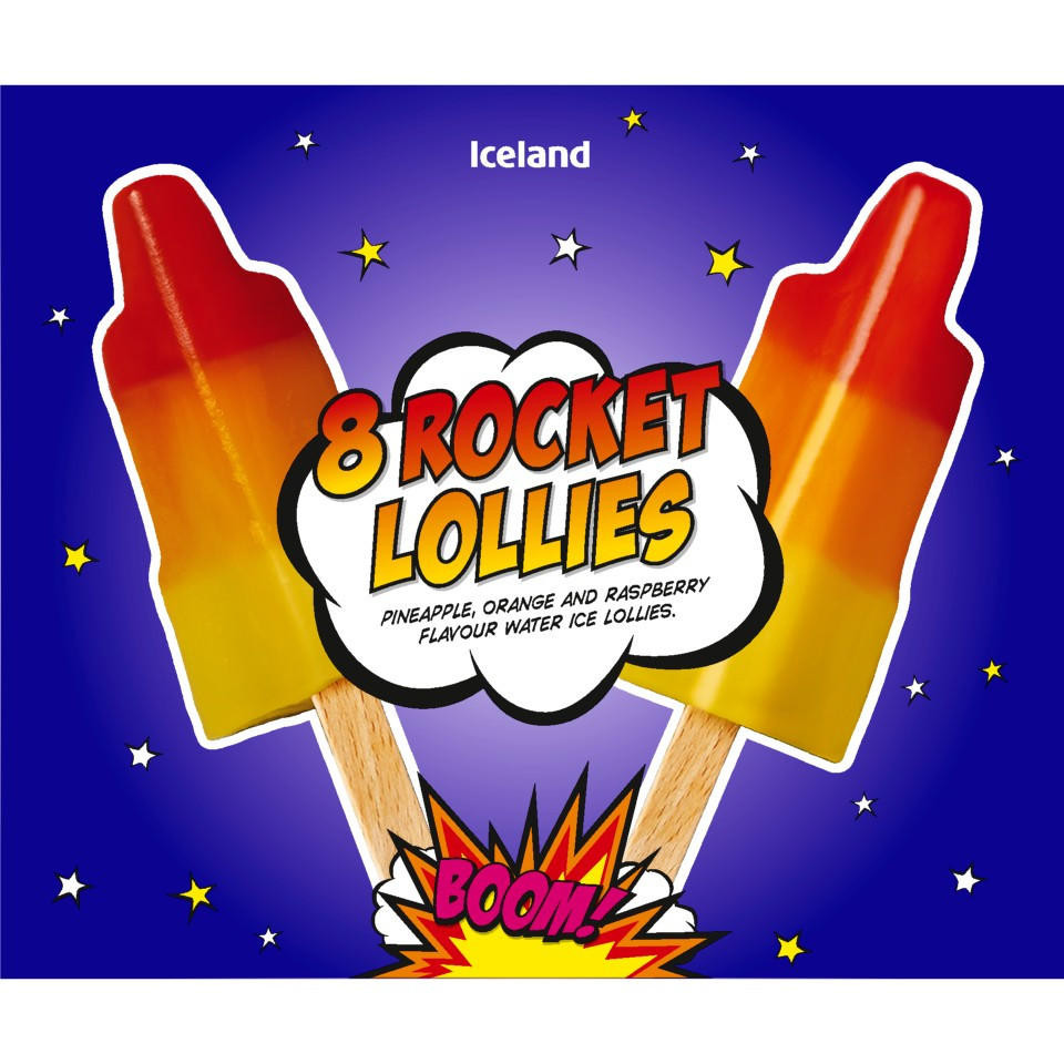 Iceland 8 Rocket Lollies 464g