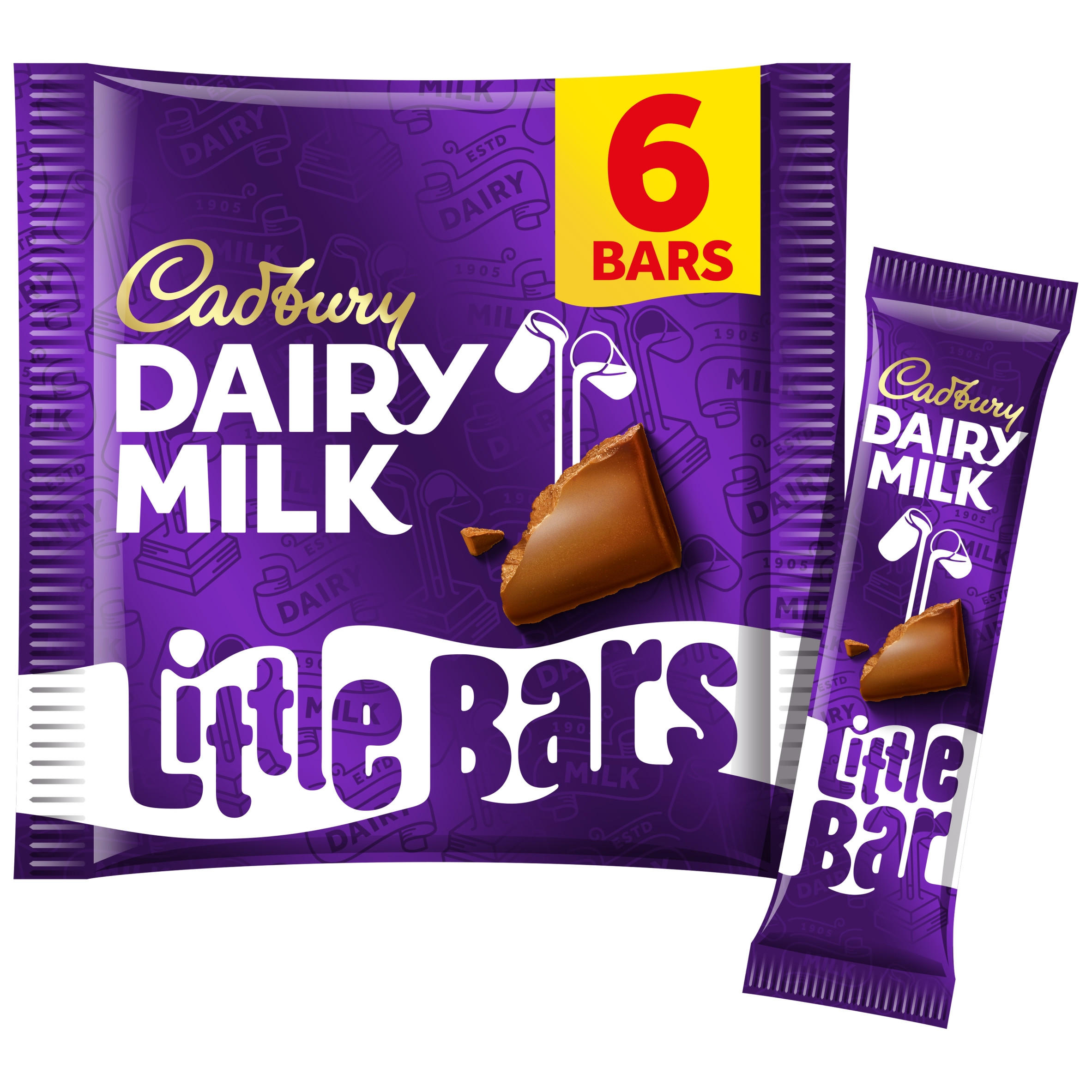 Cadbury Dairy Milk Little Bars Chocolate Bars 6 Pack Multipack, 108g