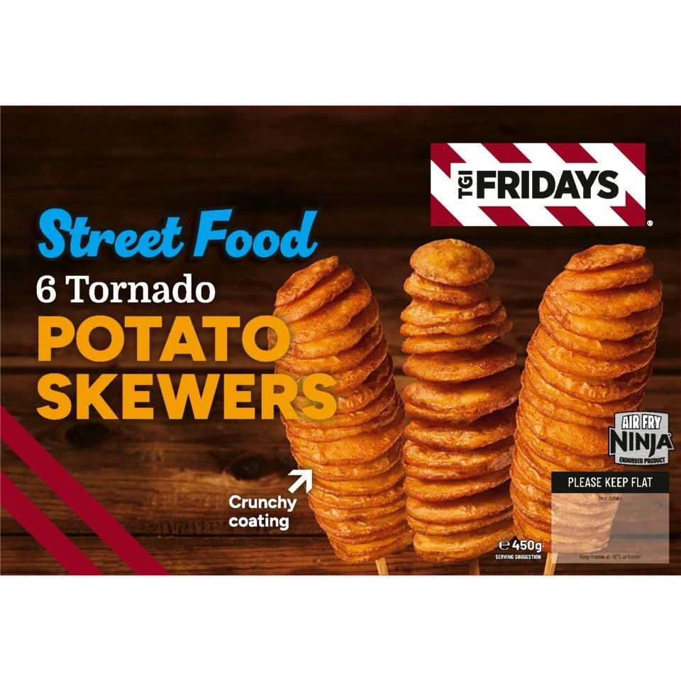 TGI Fridays 6 Tornado Potato Skewers 450g