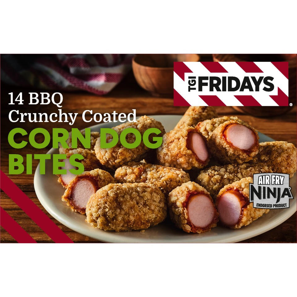 TGI Fridays 14 (Approx.) BBQ Crunchy Coated Corn Dog Bites 312g