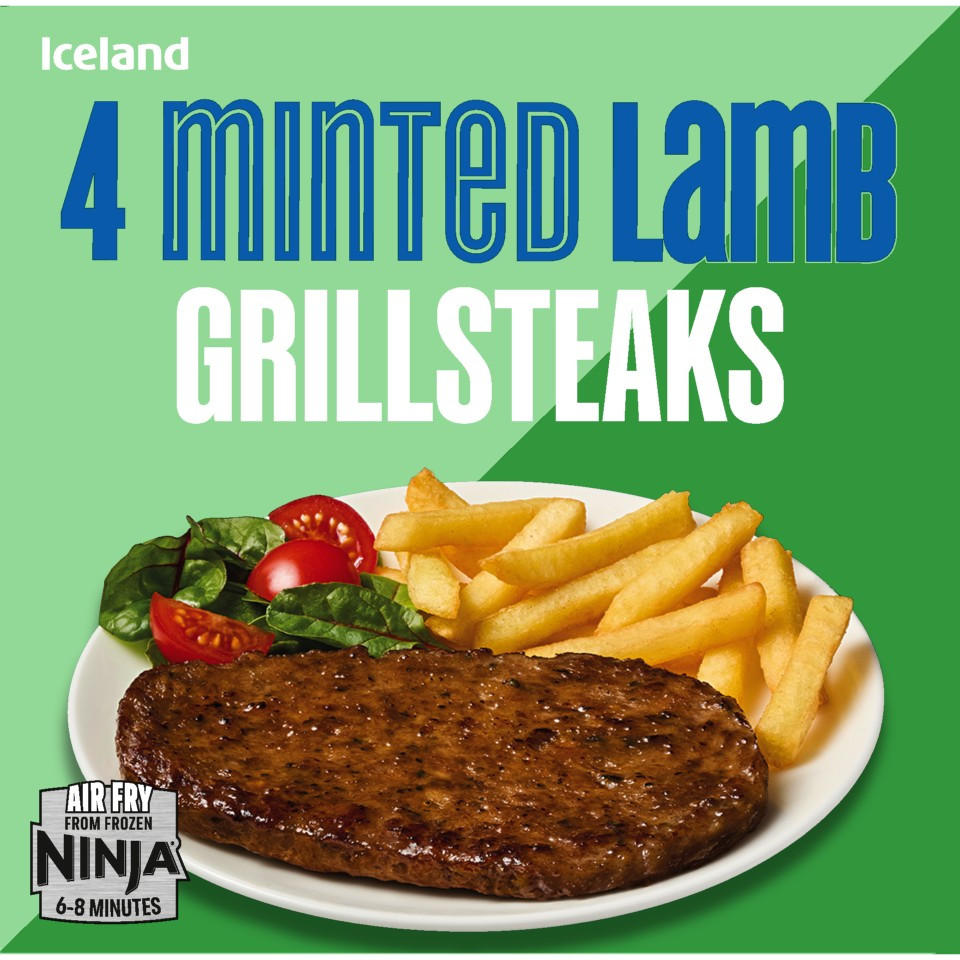Iceland 4 Minted Lamb Grillsteaks 300g