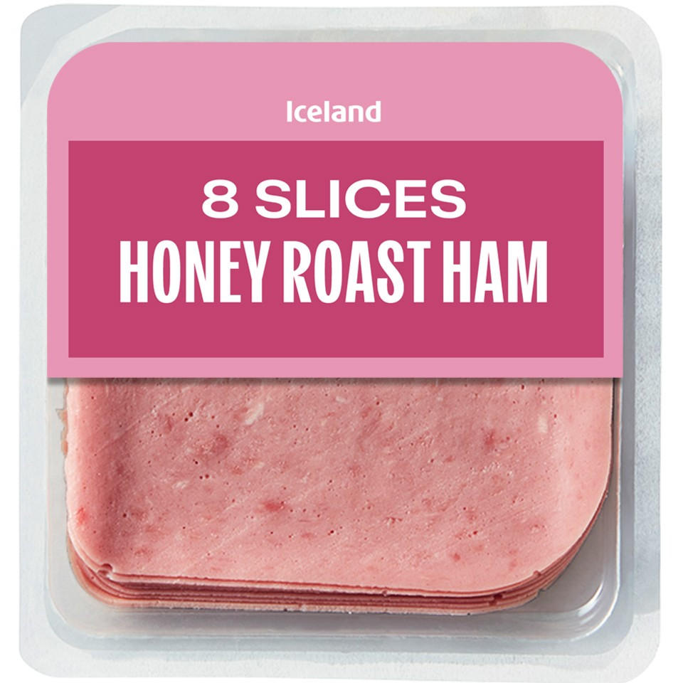 Iceland 8 Slices (Approx.) Honey Roast Ham 80g