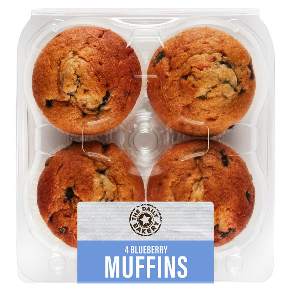 The Daily Bakery 4 Blueberry Muffins