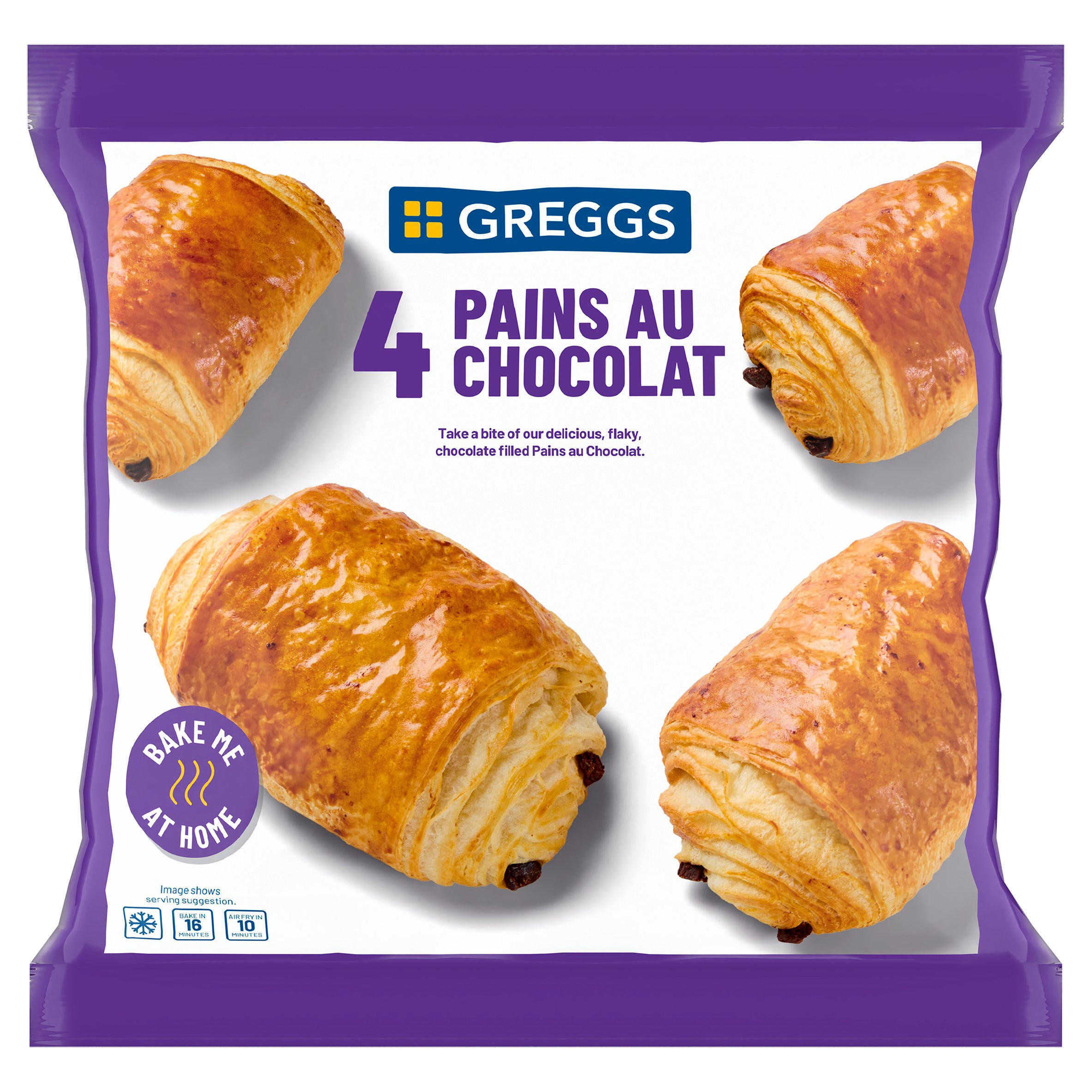 Greggs 4 Pains Au Chocolat 280g