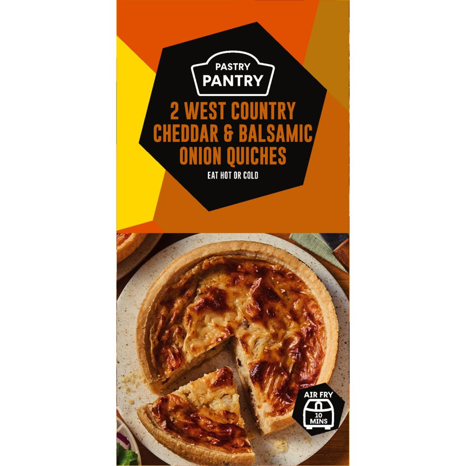 The Pastry Pantry 2 West Country Cheddar and Balsamic Onion Quiches 240g