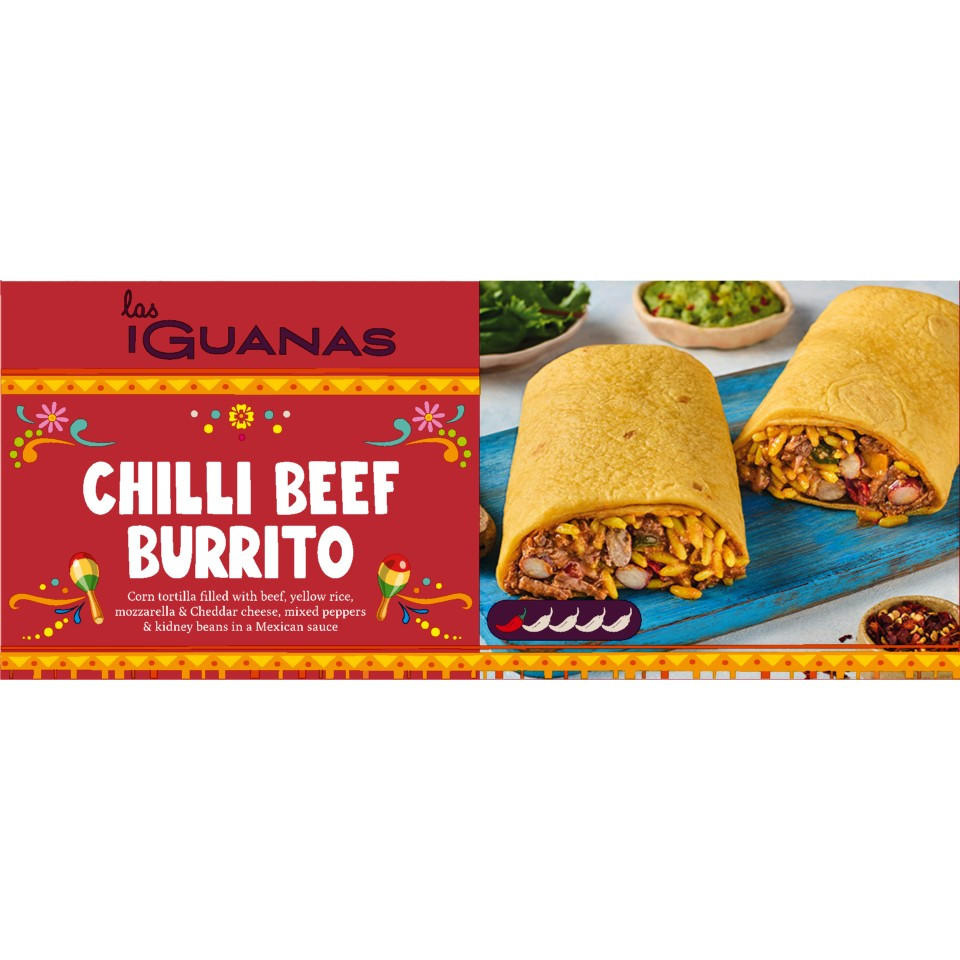 Las Iguanas Classic Chilli Beef Burrito 320g