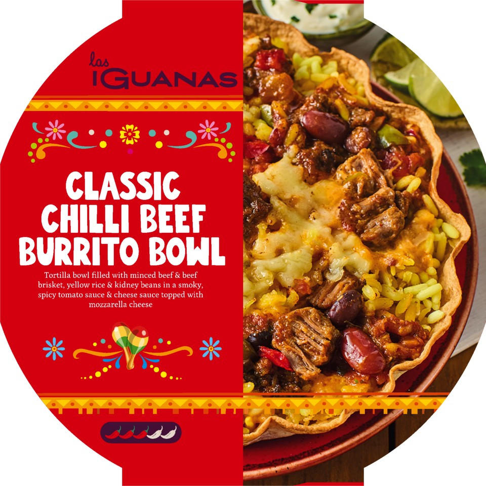 Las Iguanas Classic Chilli Beef Burrito Bowl 450g