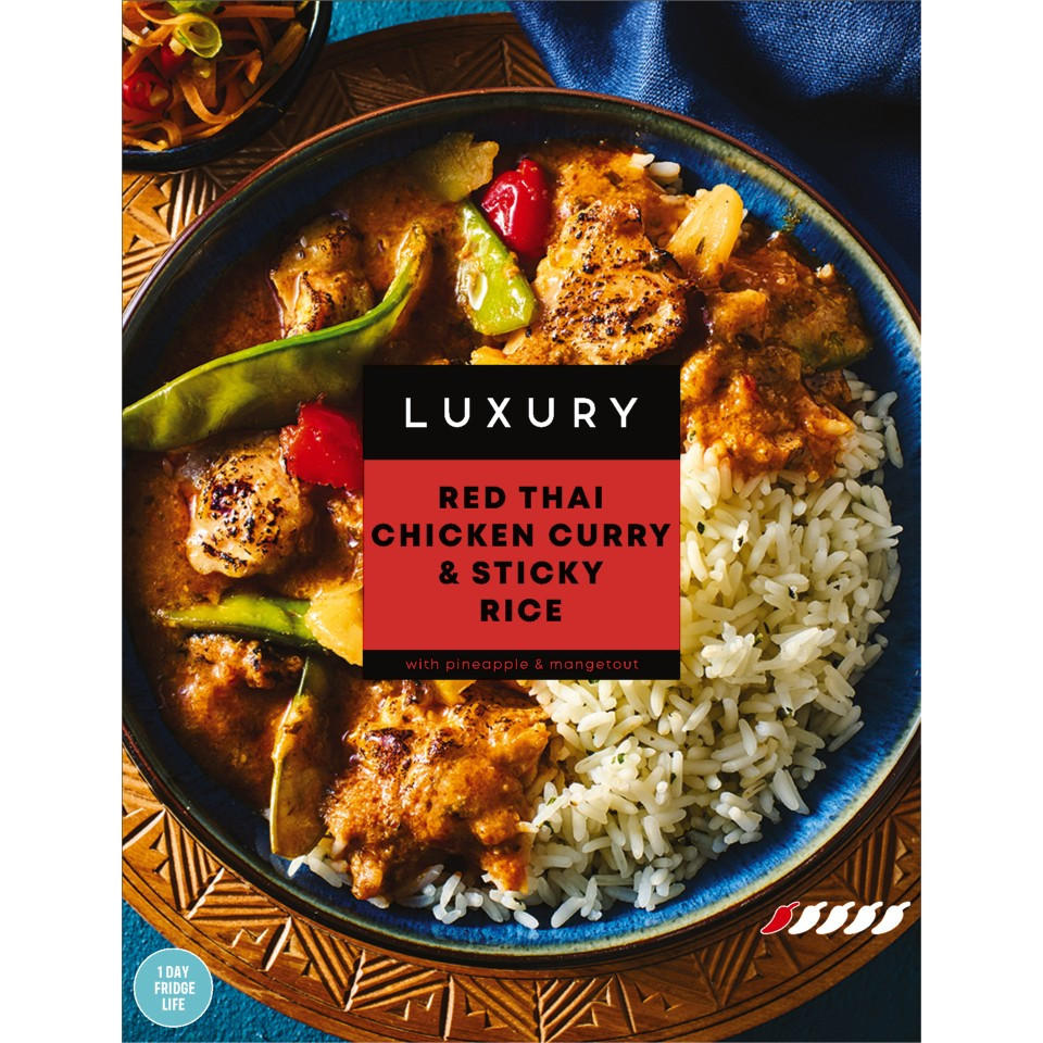 Iceland Luxury Luxury Red Thai Chicken Curry & Sticky Rice 400g