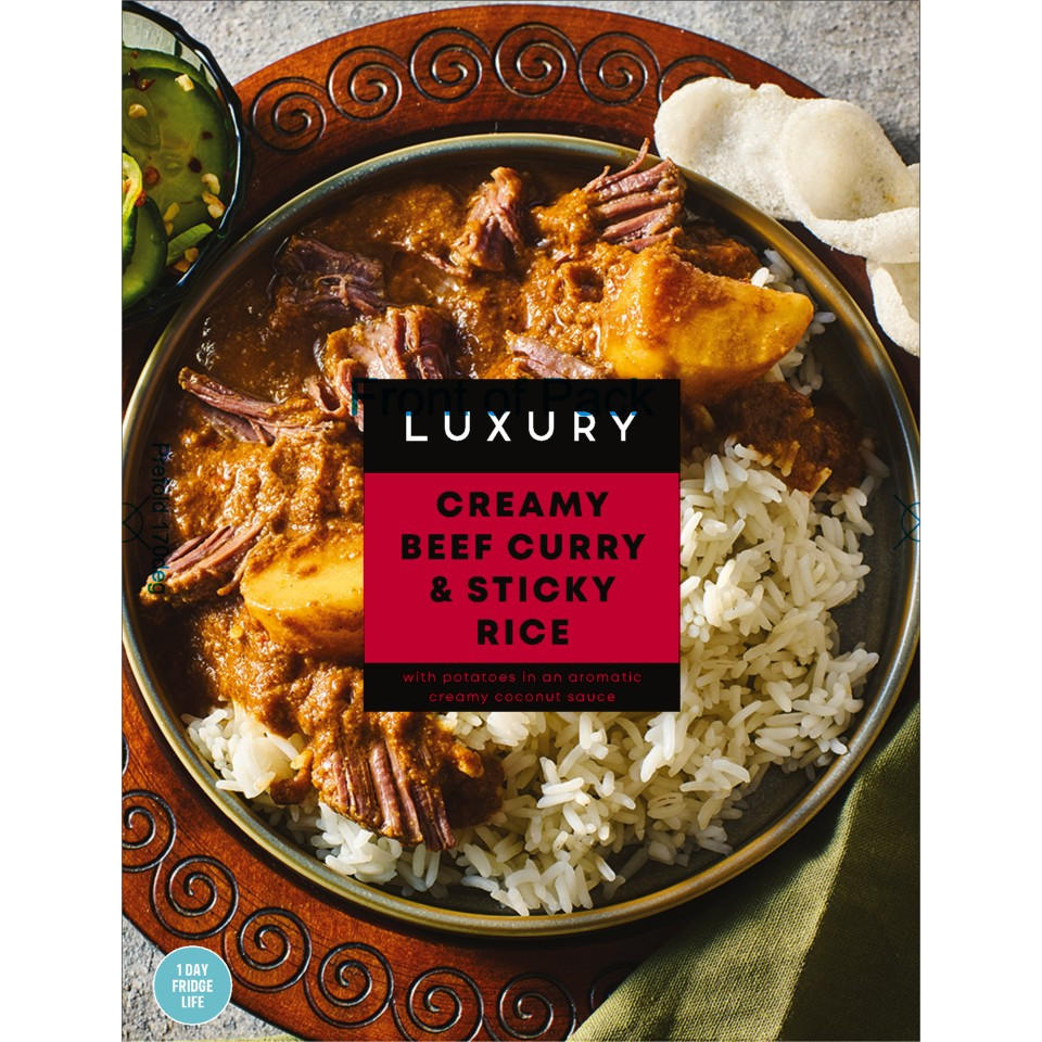 Iceland Luxury Creamy Beef Curry & Sticky Rice 400g
