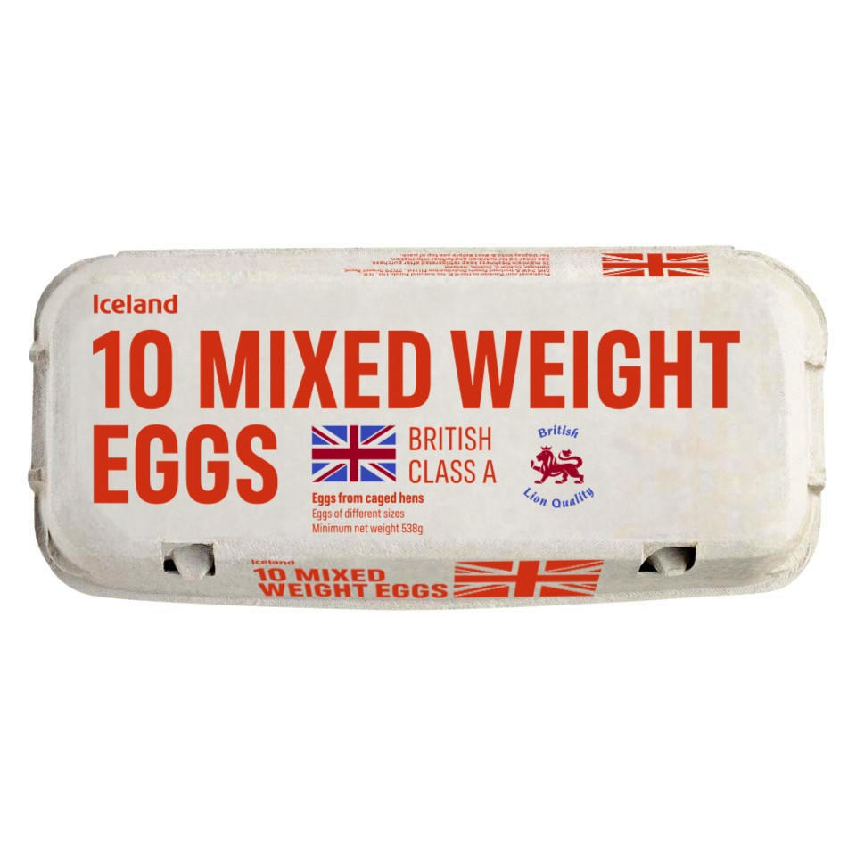 Iceland 10 Mixed Weight British Eggs