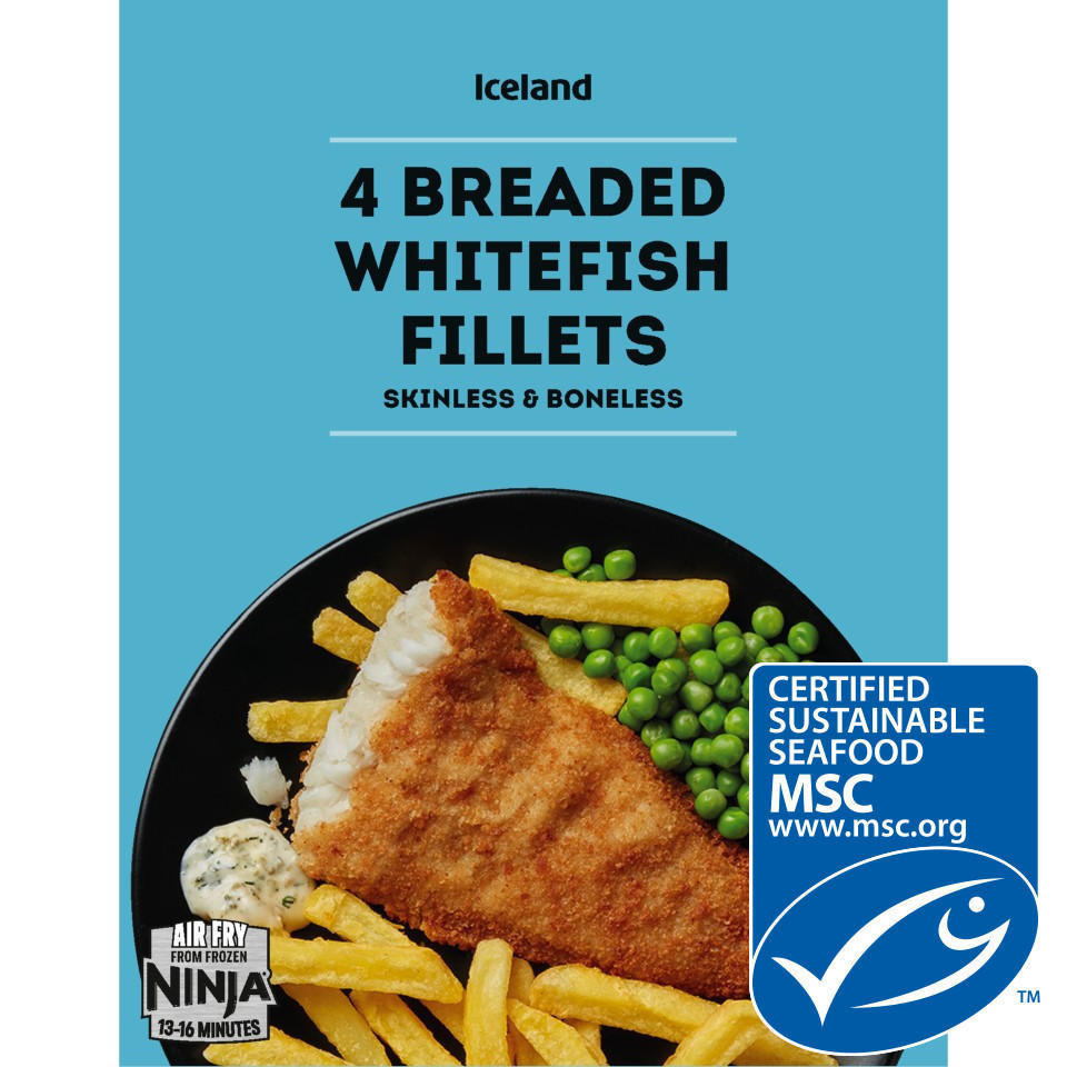 Iceland 4 Breaded Whitefish Fillets 400g