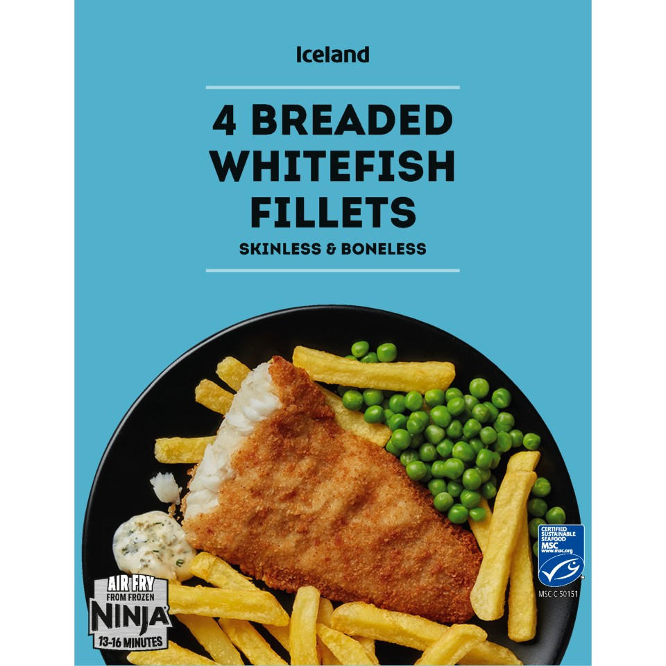 Iceland 4 Breaded Whitefish Fillets 400g
