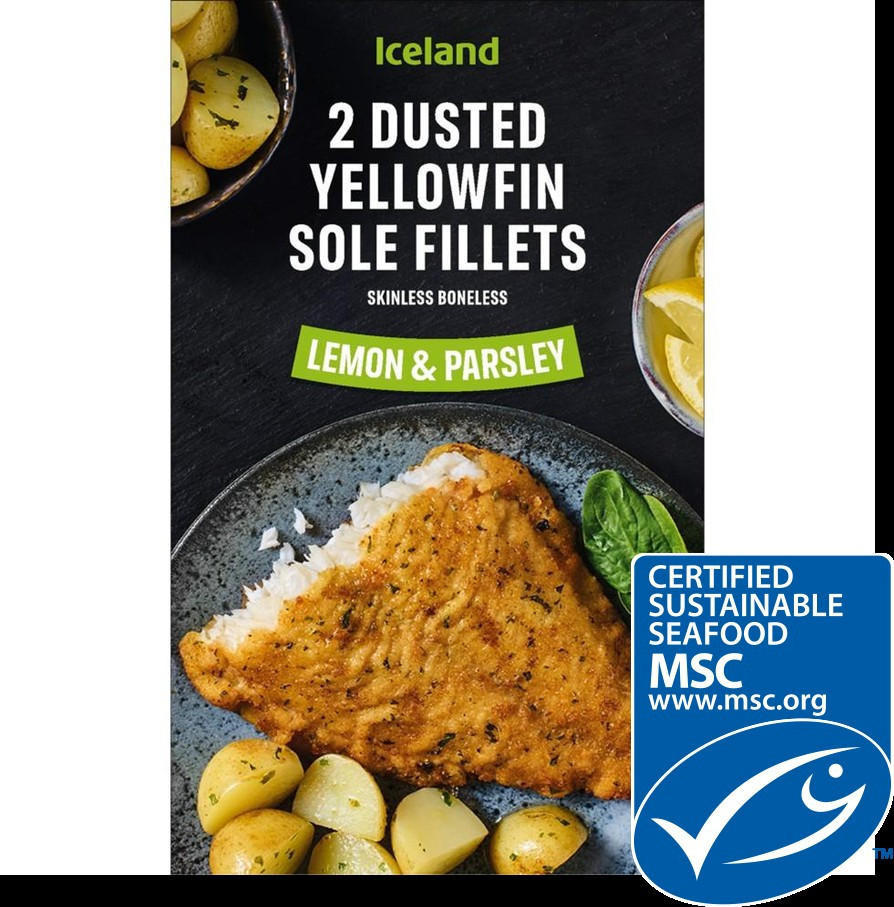 Iceland 2 Dusted Lemon & Parsley Yellowfin Sole Fillets 250g