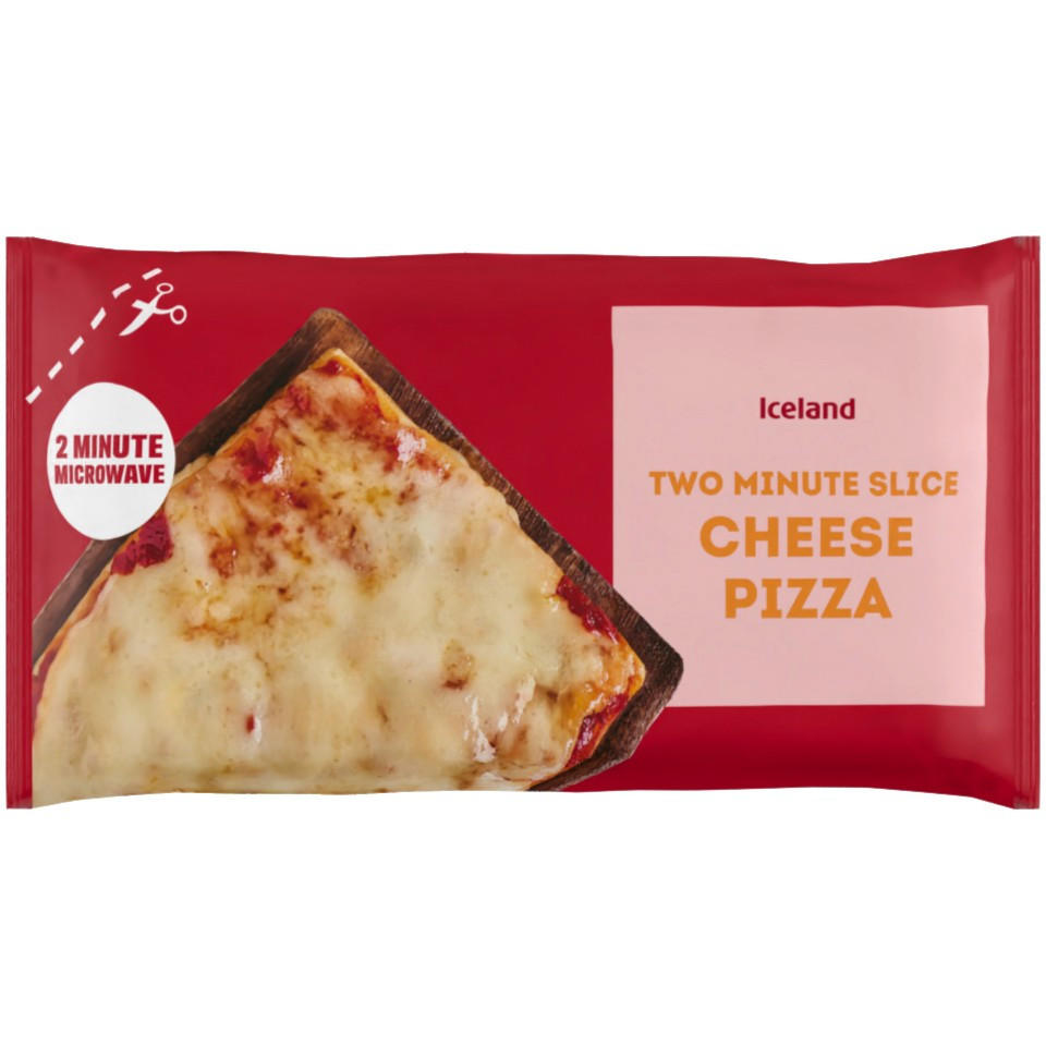 Iceland Two Minute Slice Cheese Pizza 150g
