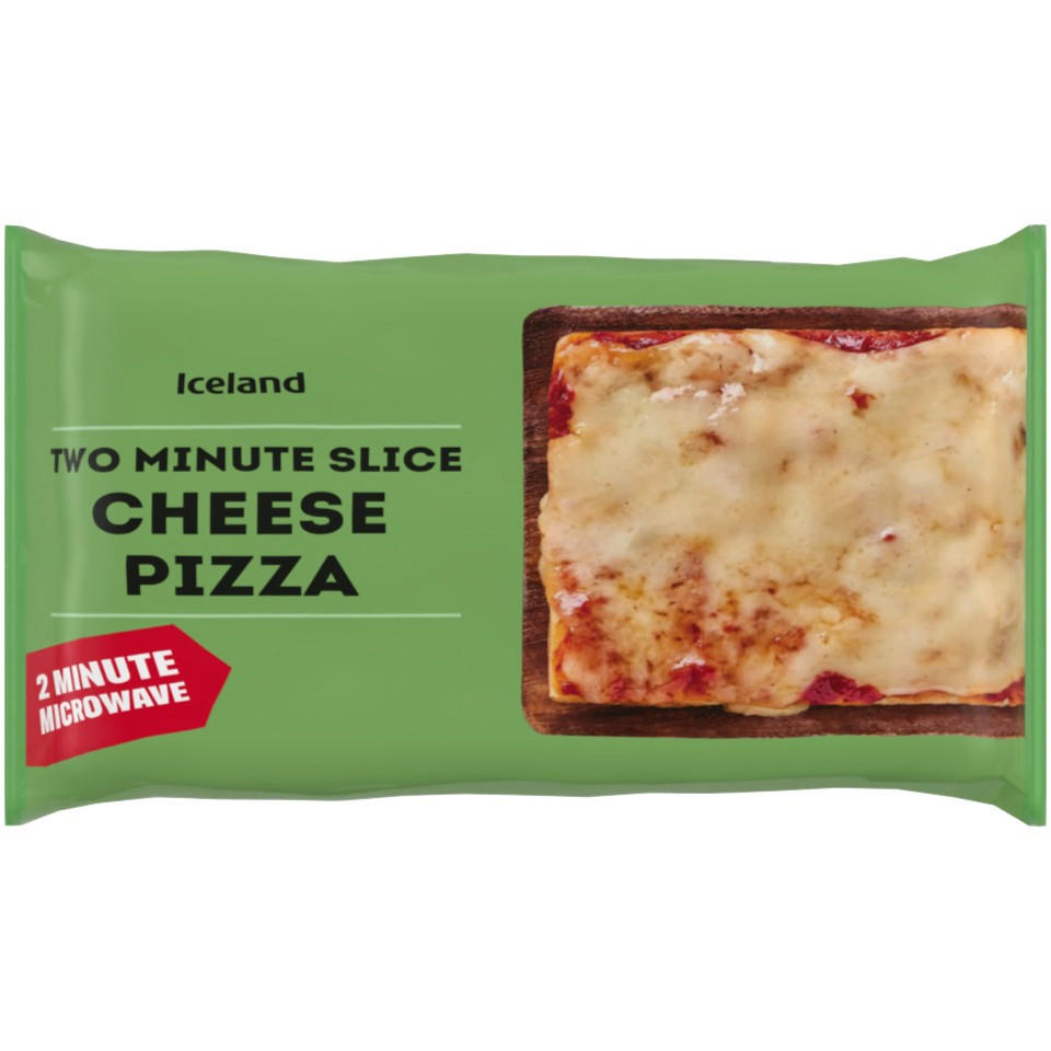 Iceland Two Minute Slice Cheese Pizza 150g