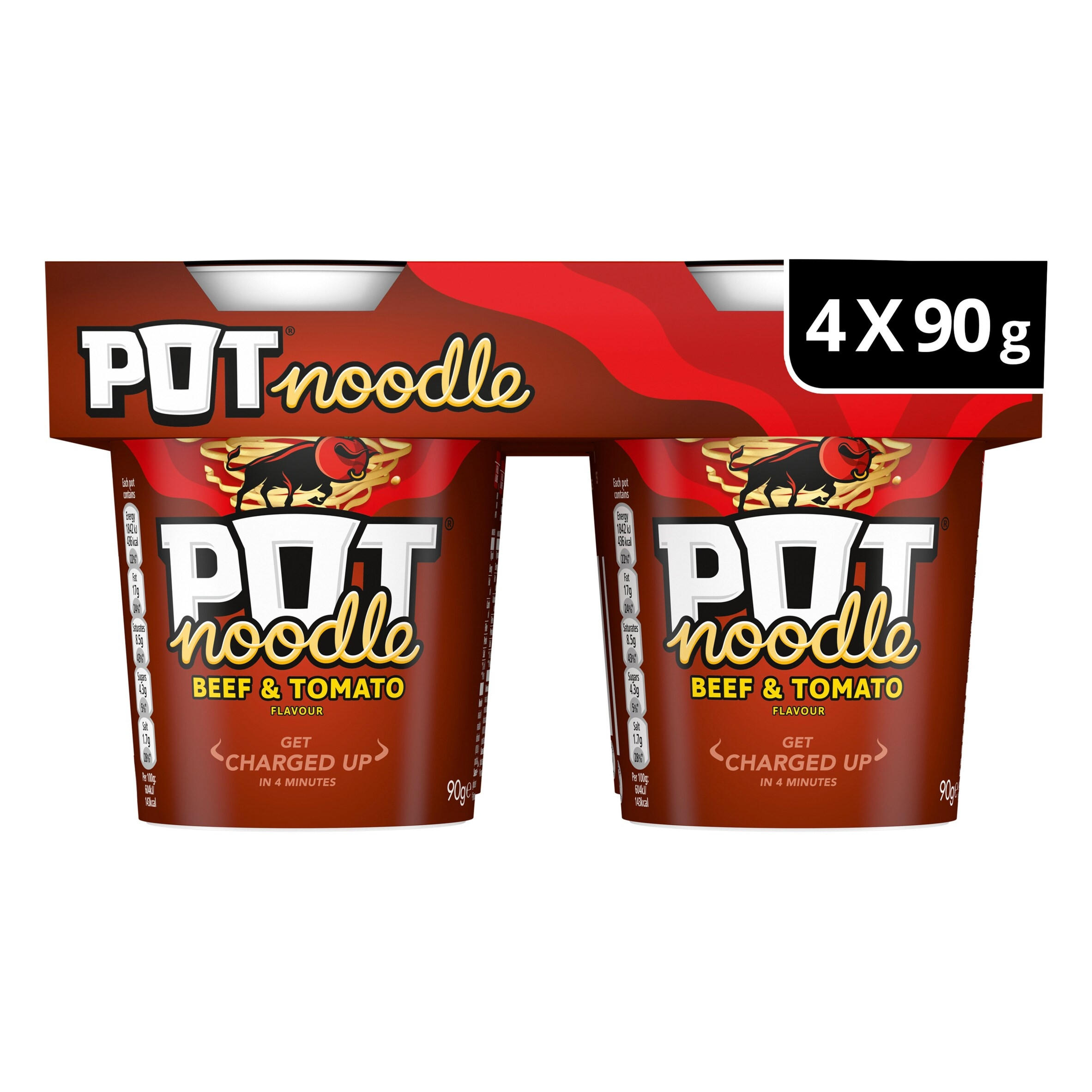 Pot Noodle Standard Pot Beef & Tomato 4x 90 g