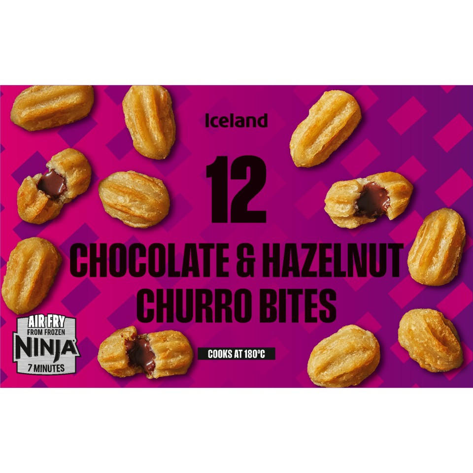 Iceland 12 (Approx.) Chocolate & Hazelnut Churro Bites 180g