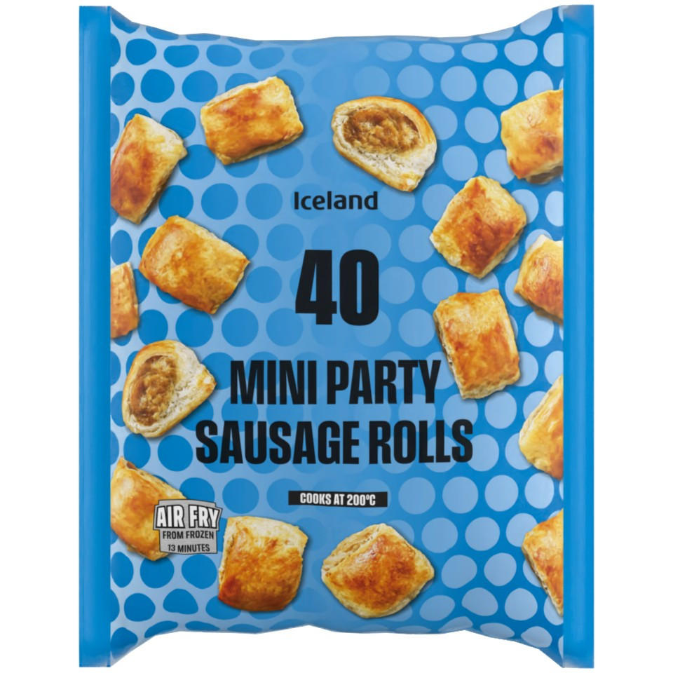 Iceland 40 (Approx.) Mini Party Sausage Rolls 720g