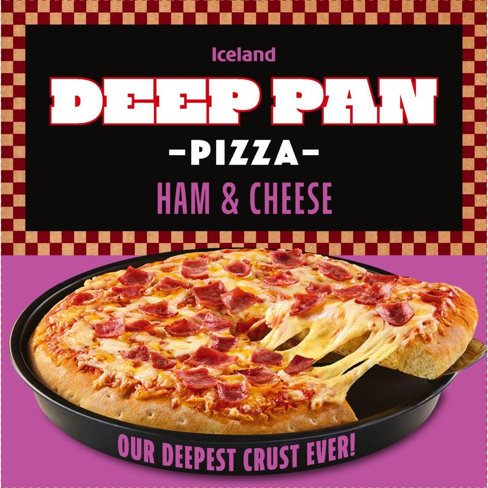 Iceland Deep Pan Pizza Ham & Cheese 400g