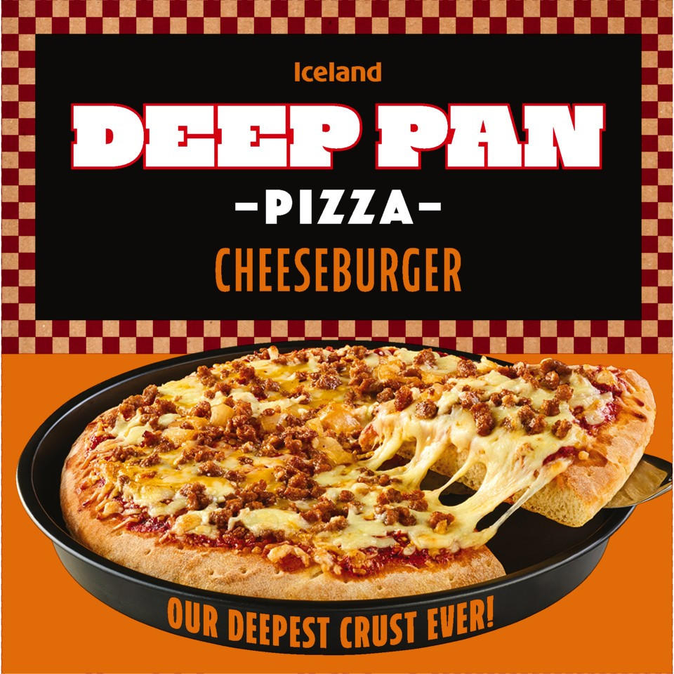Iceland Deep Pan Pizza Cheeseburger 415g