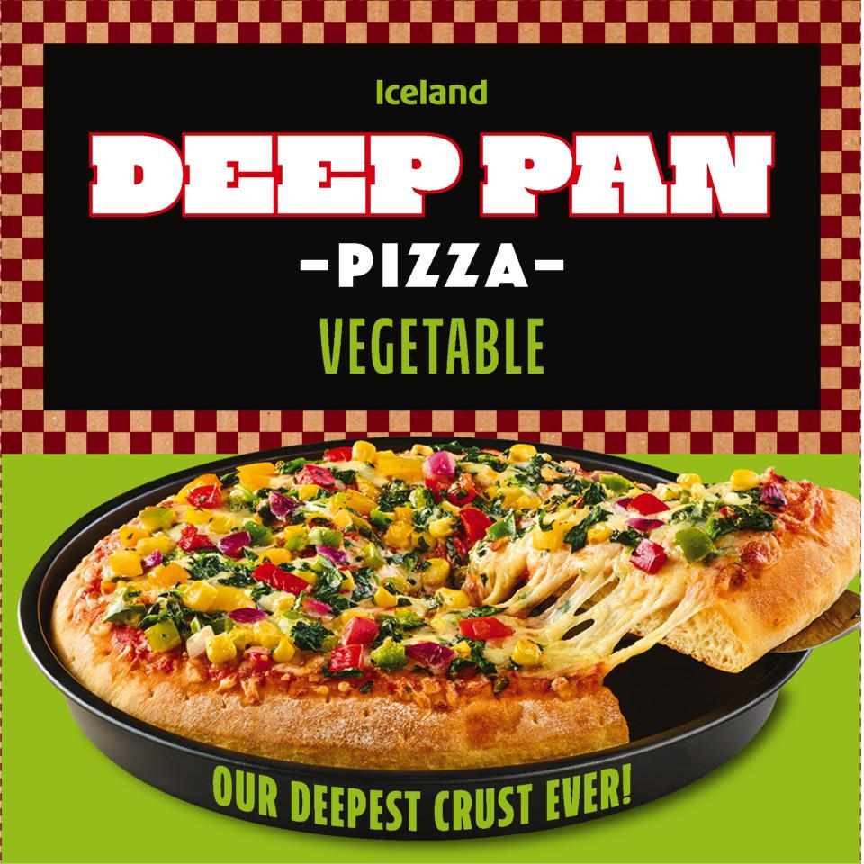 Iceland Deep Pan Pizza Vegetable 455g