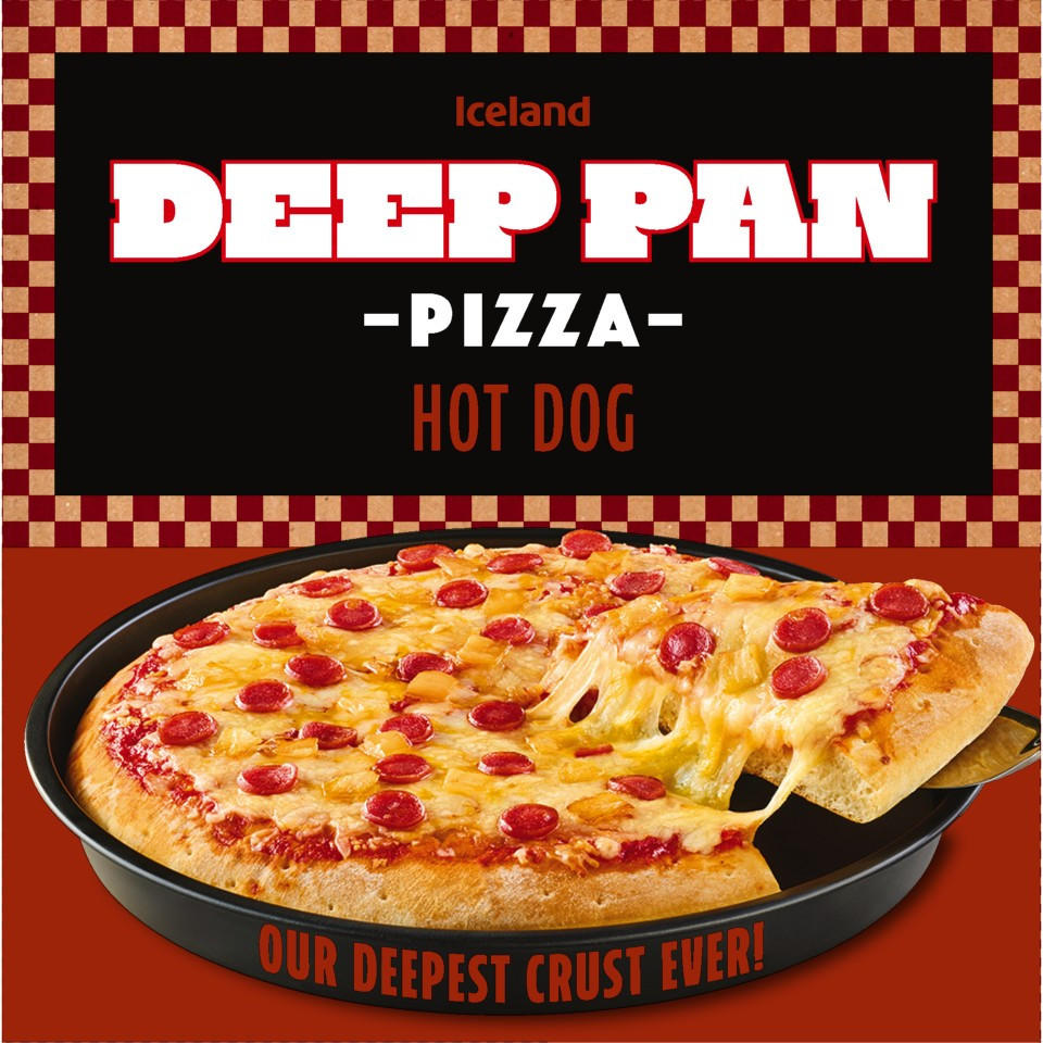 Iceland Deep Pan Pizza Hot Dog 425g