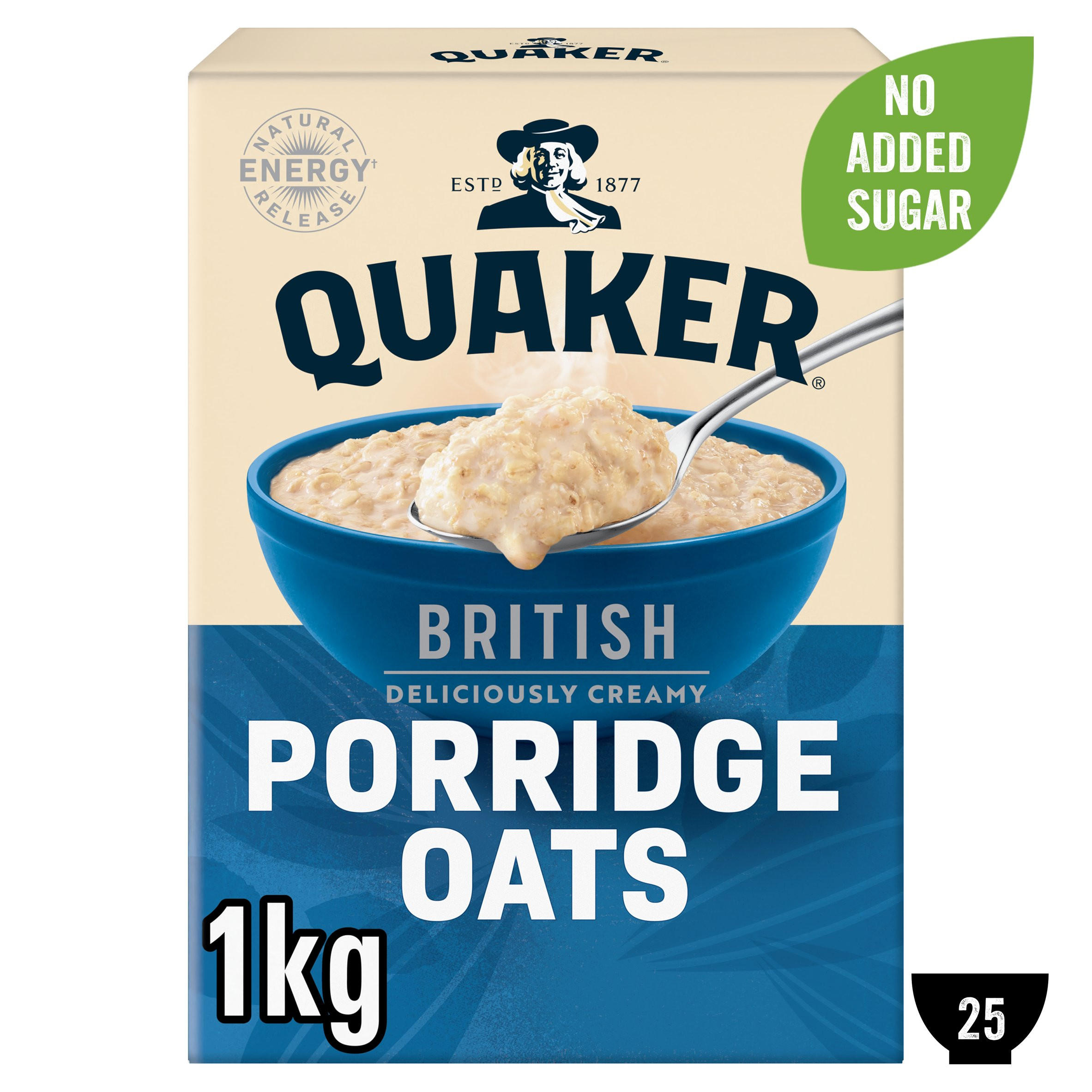Quaker British Porridge Rolled Oats 1kg