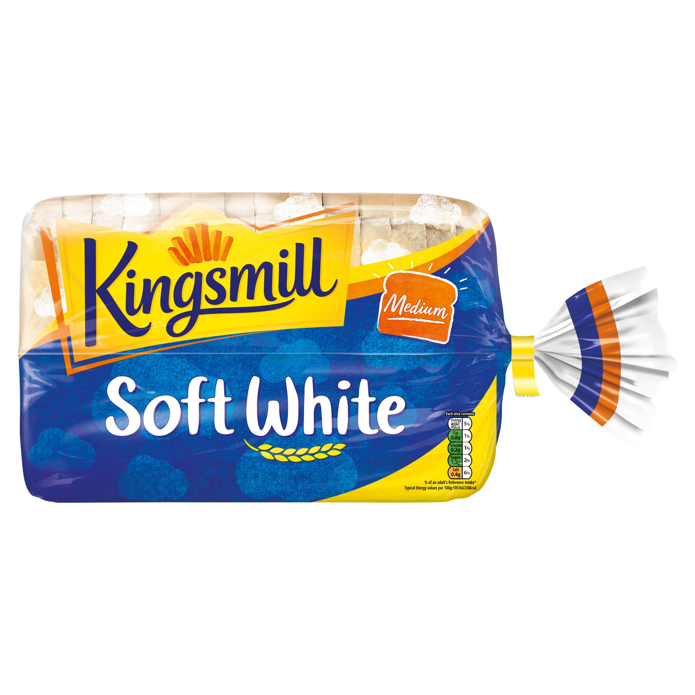 Kingsmill Soft White Bread Medium Sliced Loaf 800g