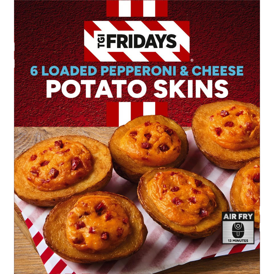 TGI Fridays 6 Loaded Pepperoni & Cheese Potato Skins 270g