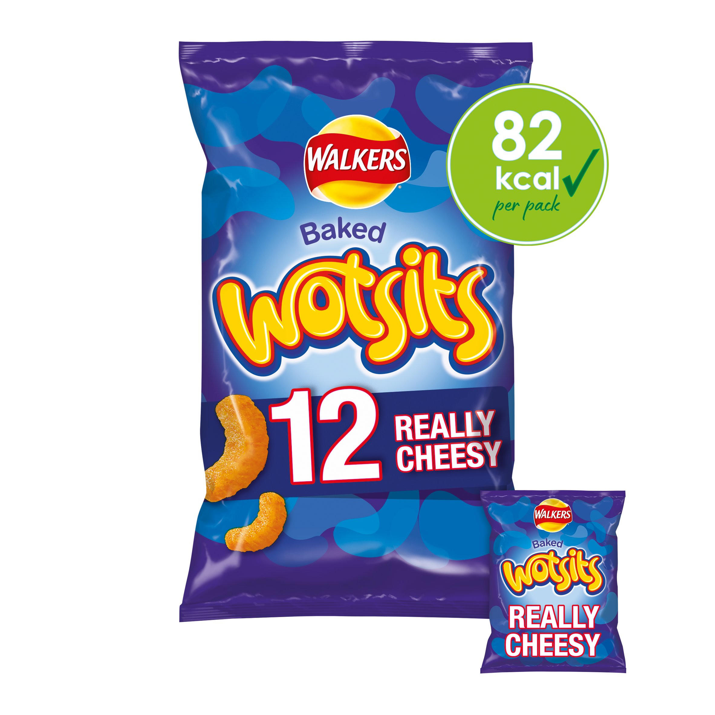 Walkers Wotsits Cheese Multipack Snacks Crisps 12x16.5g