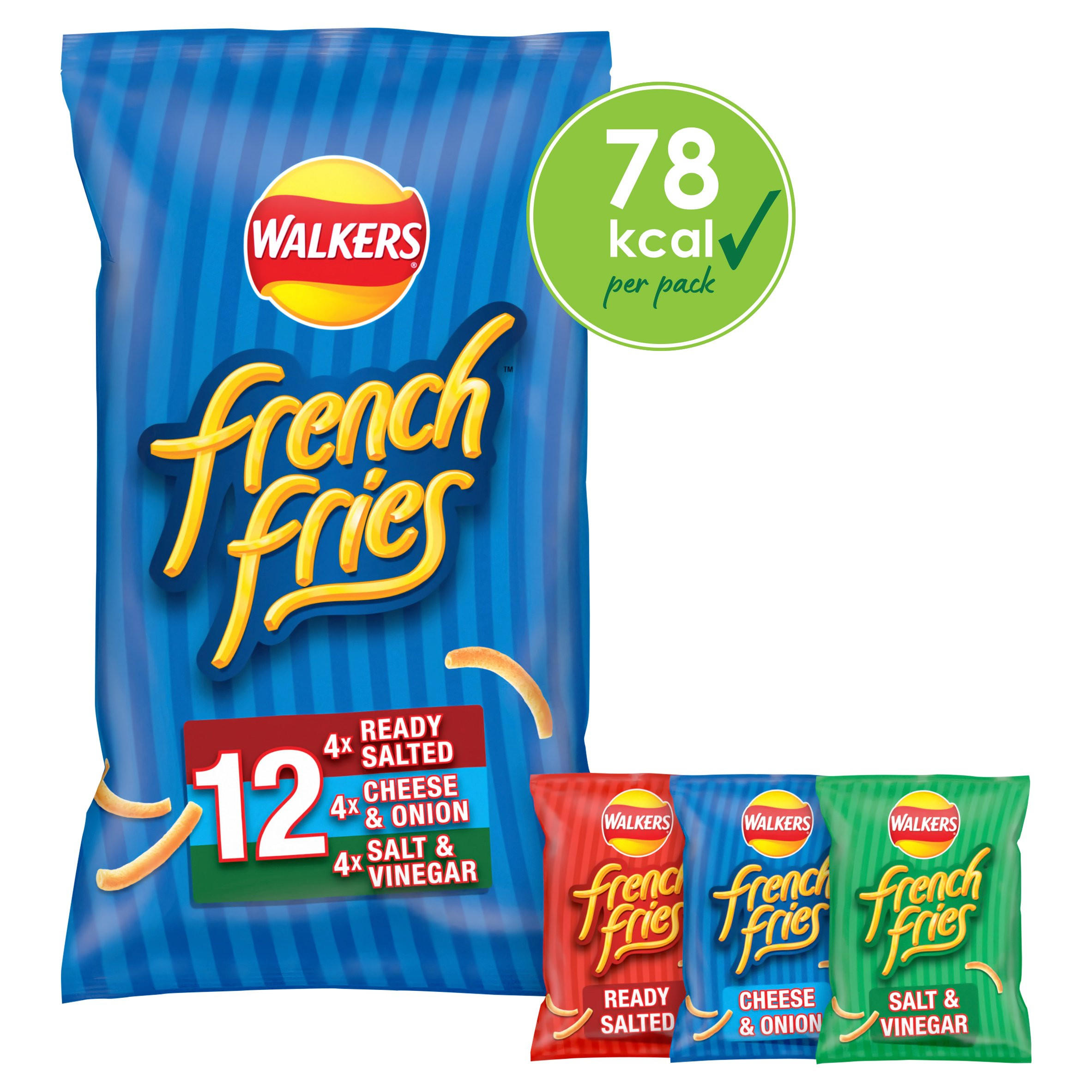 Walkers French Fries Variety Multipack Snacks Crisps 12x18g
