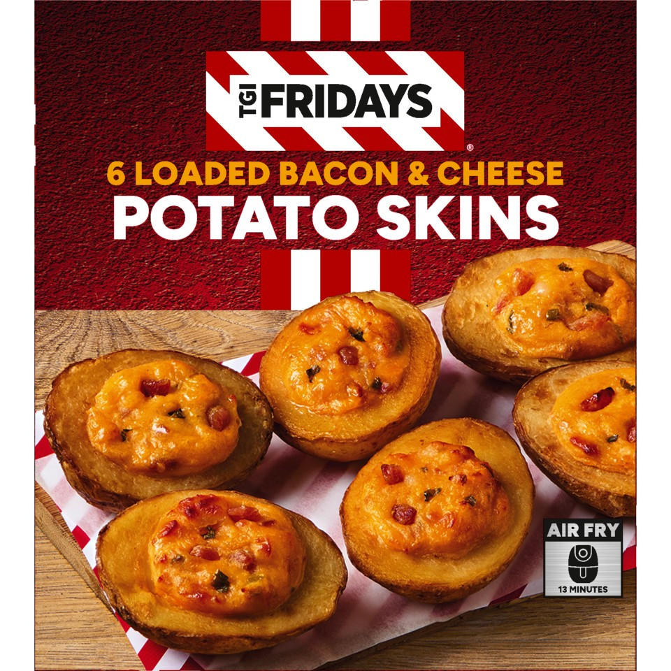 TGI Fridays 6 Loaded Bacon & Cheese Potato Skins 270g