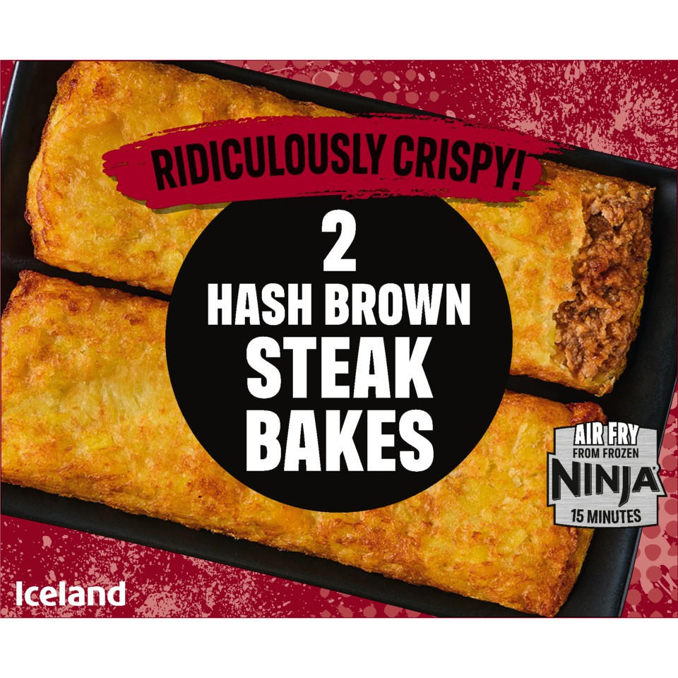 Iceland Ridiculously Crispy! 2 Hash Brown Steak Bakes 260g