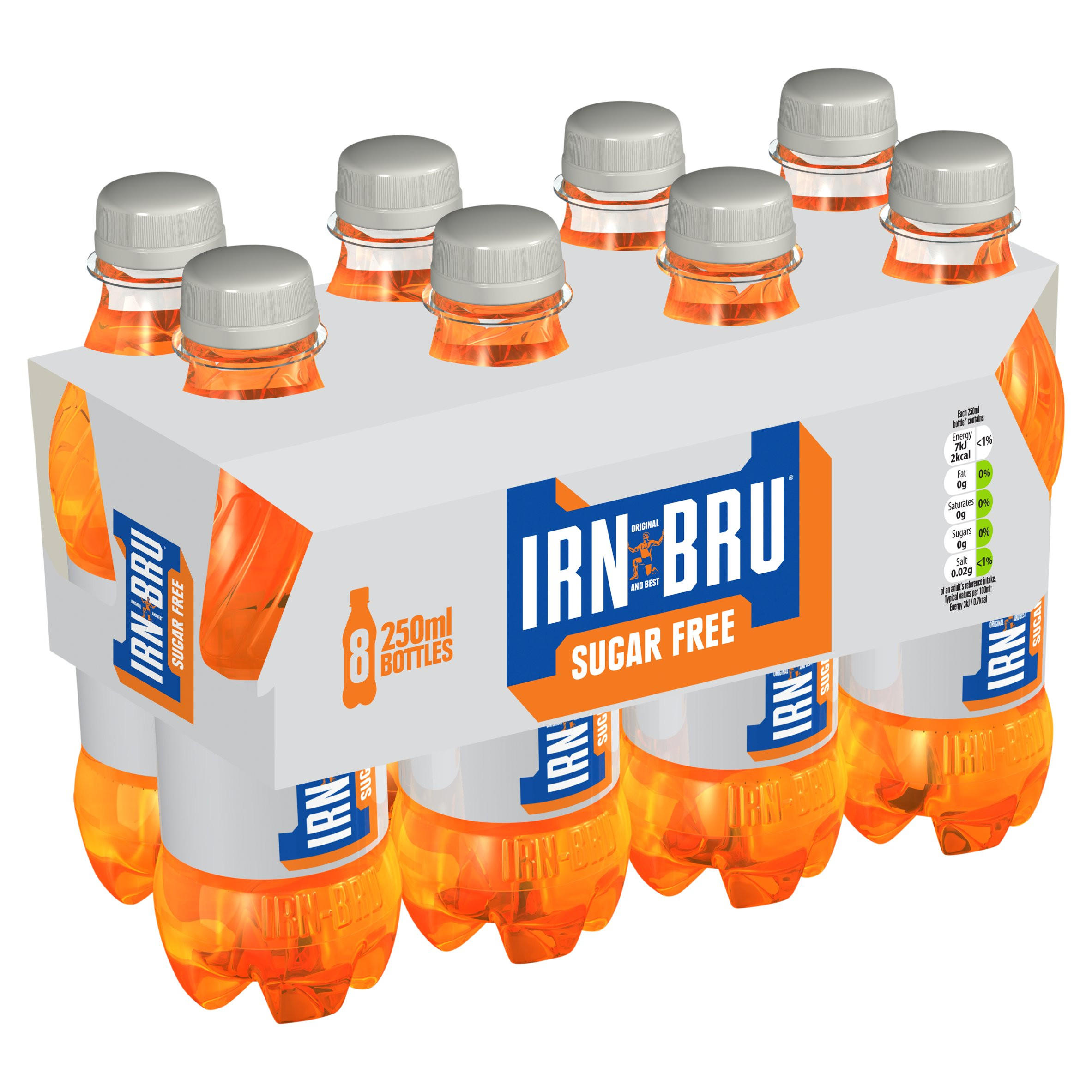 IRN-BRU Sugar Free Soft Drink Bottles 8 x 250ml