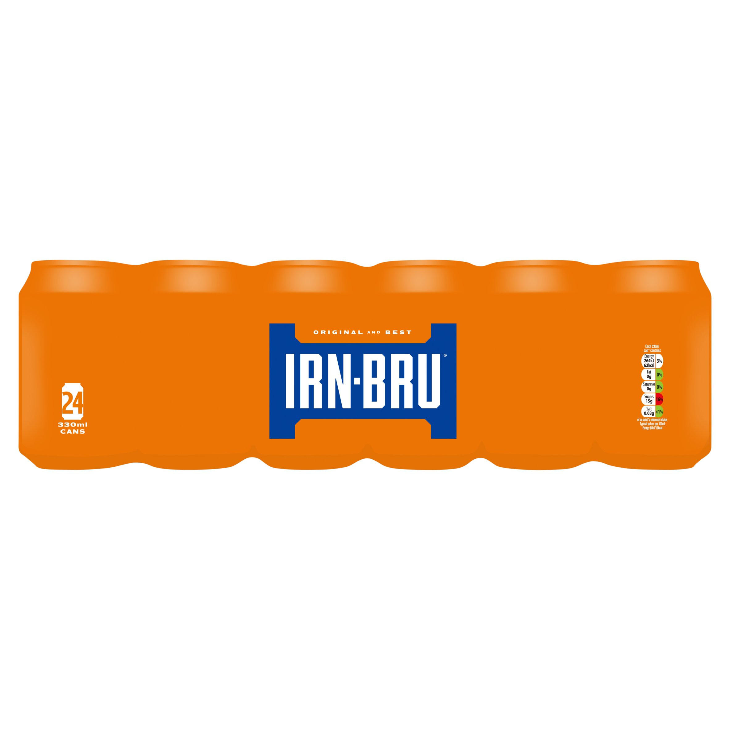 IRN-BRU Regular Soft Drink Can Multipack 24x330ml